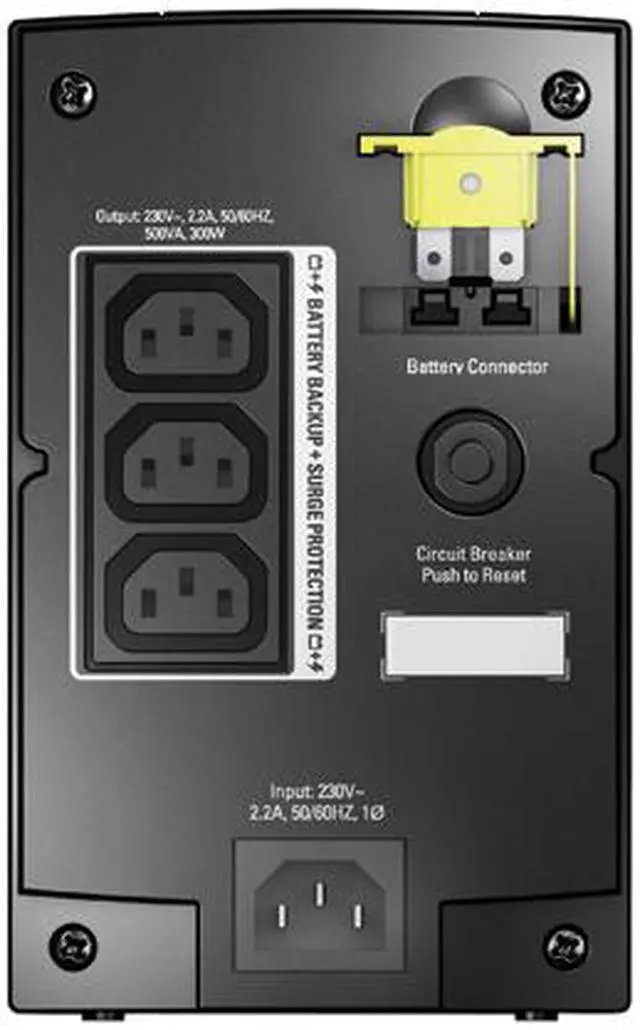 Alt view image 2 of 2 - APC Back-UPS RS BR500CI-AS 500 VA Tower UPS (230V International Model)  European Version - 240V
