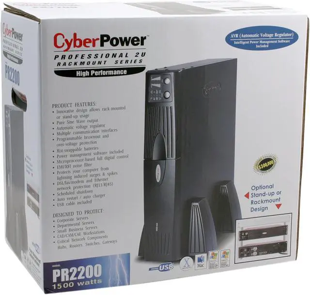 Alt view image 9 of 10 - CyberPower Professional PR2200SWRM2U 2200VA 1500W 4 x NEMA 5-15R, 2 x NEMA 5-20R Outlets Pure Sine Wave UPS