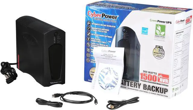 Alt view image 5 of 5 - CyberPower AVR CP1500AVRT 1500 VA 900 Watts 8 Outlets UPS
