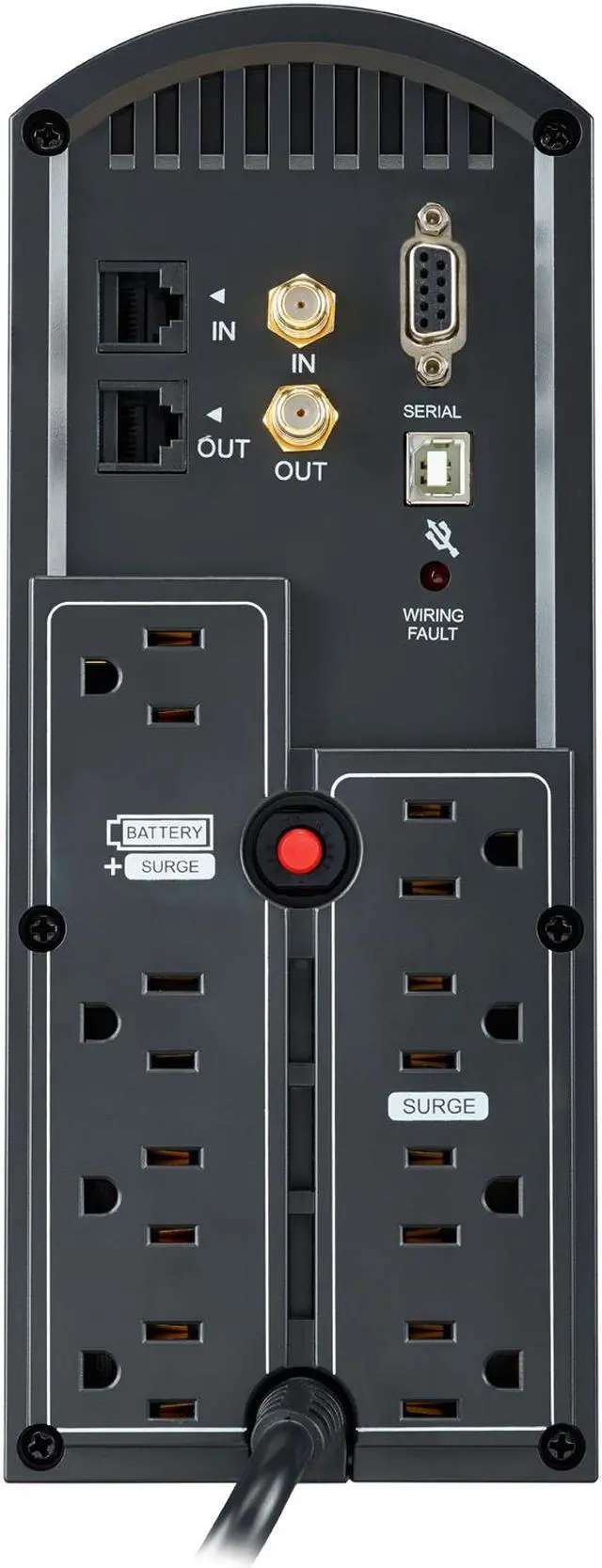 Alt view image 4 of 5 - CyberPower AVR CP1500AVRT 1500 VA 900 Watts 8 Outlets UPS