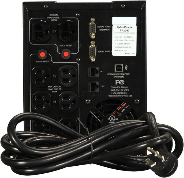 Alt view image 4 of 5 - CyberPower Professional PP2200SW 2200VA 1500W 6 NEMA 5-15R, 2 NEMA 5-20R Outlets UPS