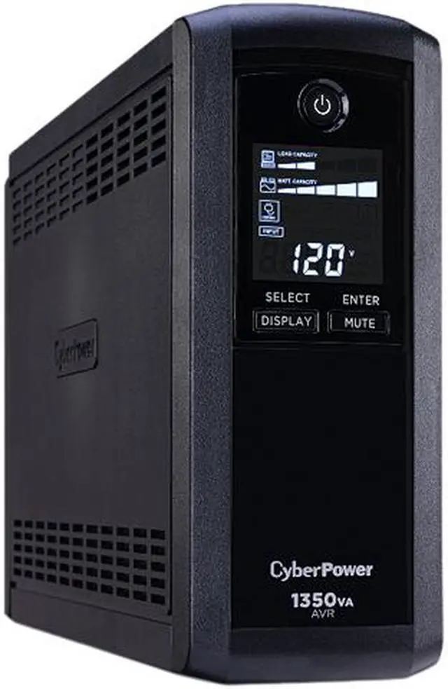Alt view image 2 of 5 - CyberPower Intelligent LCD UPS CP1350AVRLCD 1350 VA 815 Watts 10 Outlets UPS