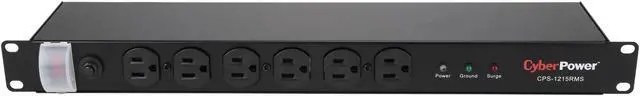 Alt view image 4 of 7 - CyberPower CPS1215RMS 15' 12 Outlets 1800 Joules Rackbar Surge Strip