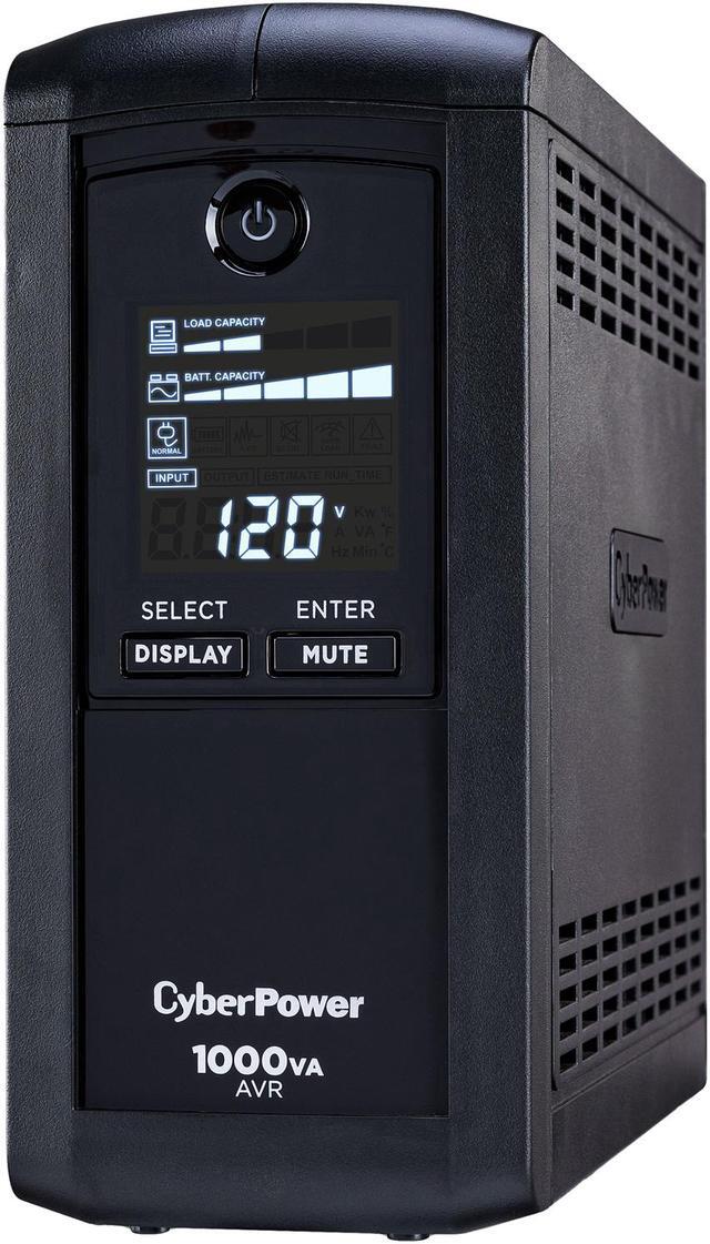 Alt view image 4 of 5 - CyberPower CP1000AVRLCD Intelligent LCD UPS Systems - 1000VA/600W, 120 VAC, NEMA 5-15P, Mini-Tower, 9 Outlets, LCD, PowerPanel