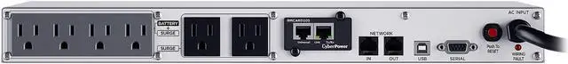 Alt view image 5 of 7 - CyberPower OR700LCDRM1U Smart App LCD UPS Systems - 700VA/400W, 120 VAC, NEMA 5-15P, 1U, Rackmount, 6 Outlets, LCD, PowerPanel