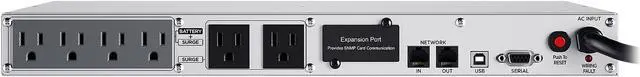 Alt view image 6 of 7 - CyberPower OR1500LCDRM1U Smart App LCD UPS Systems - 1500VA/900W, 120 VAC, NEMA 5-15P, 1U, Rackmount, 6 Outlets, LCD, PowerPanel