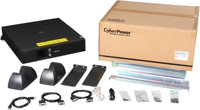 Alt view image 7 of 7 - CyberPower OR1500LCDRTXL2U Smart App LCD UPS Systems - 1500VA/1125W, 120 VAC, NEMA 5-15P, 2U, Rack / Tower, 8 Outlets, LCD, PowerPanel® Business