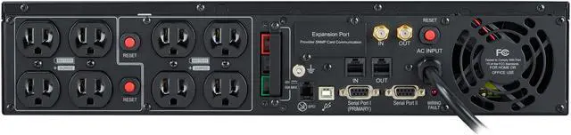 Alt view image 4 of 7 - CyberPower OR1500LCDRTXL2U Smart App LCD UPS Systems - 1500VA/1125W, 120 VAC, NEMA 5-15P, 2U, Rack / Tower, 8 Outlets, LCD, PowerPanel® Business