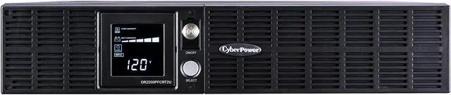 Alt view image 2 of 6 - CyberPower OR2200PFCRT2U PFC Sinewave UPS Systems - 2000VA/1540W, 120 VAC, NEMA 5-20P, 2U, Rack / Tower, Sine Wave, 8 Outlets, LCD, PowerPanel® Business