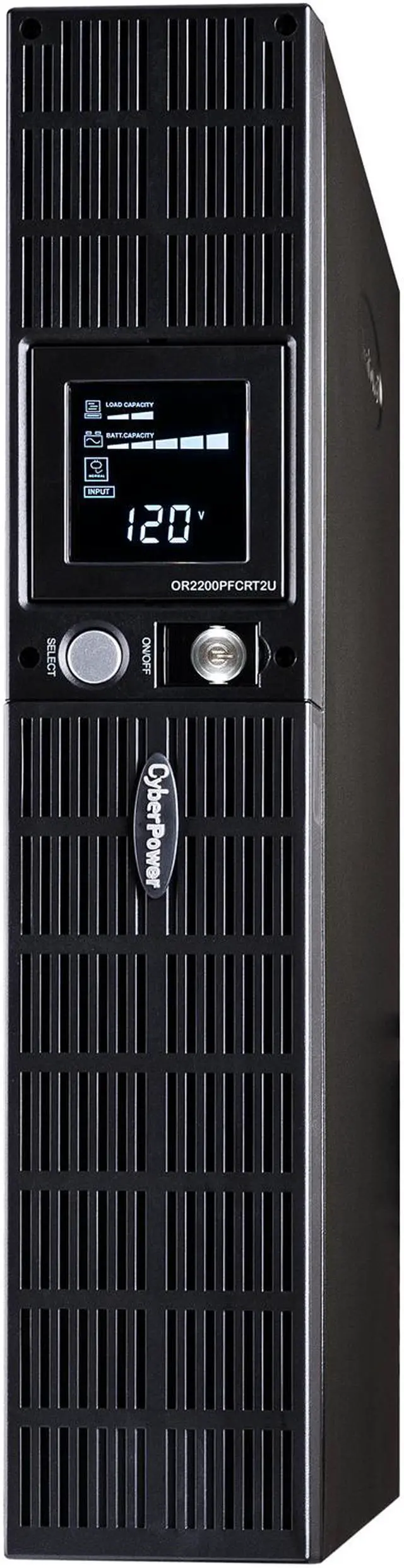 Alt view image 5 of 6 - CyberPower OR2200PFCRT2U PFC Sinewave UPS Systems - 2000VA/1540W, 120 VAC, NEMA 5-20P, 2U, Rack / Tower, Sine Wave, 8 Outlets, LCD, PowerPanel® Business