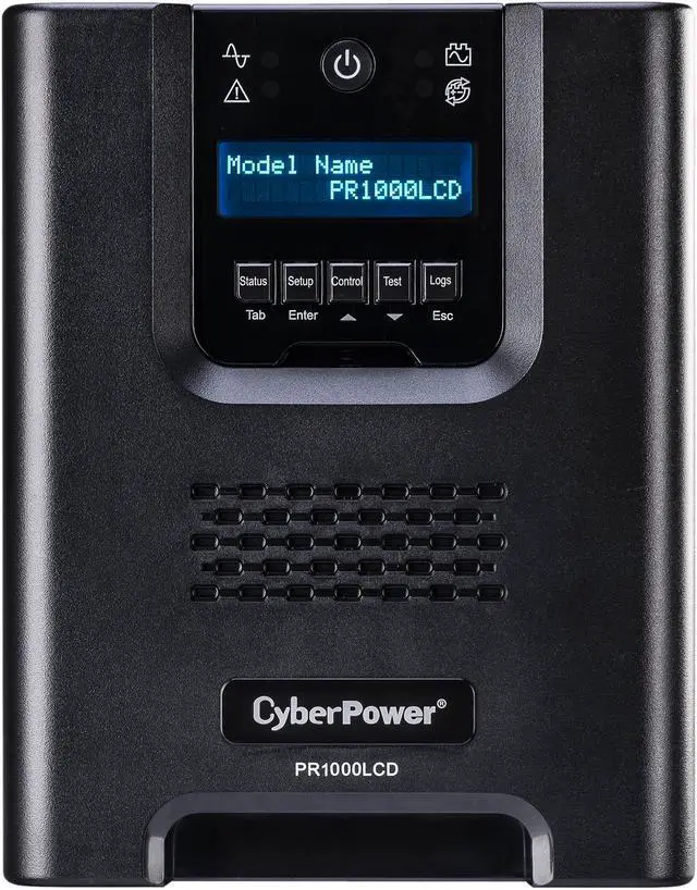 Alt view image 2 of 5 - CyberPower Smart App Sinewave PR1000LCD 1000VA Pure Sine Wave Mini-Tower LCD UPS