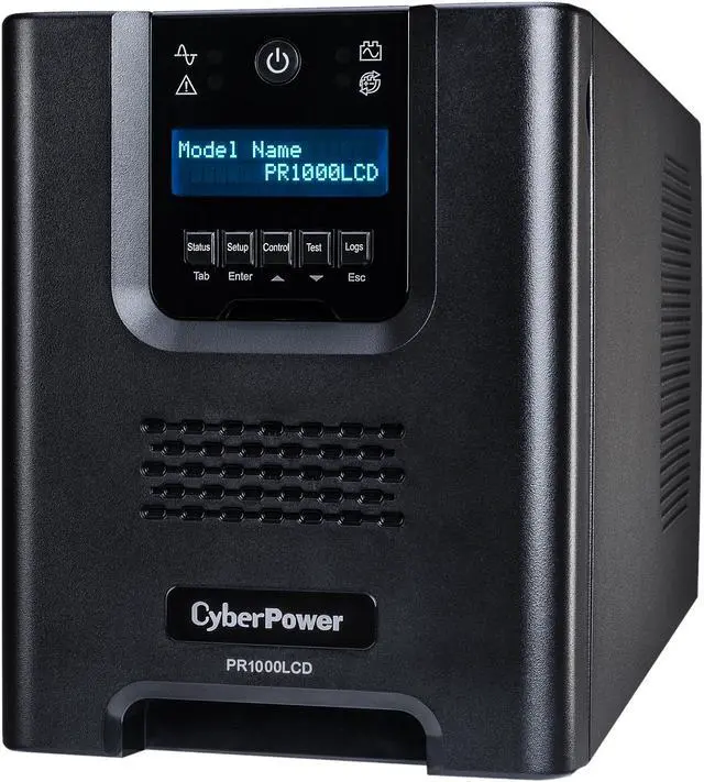 Alt view image 3 of 5 - CyberPower Smart App Sinewave PR1000LCD 1000VA Pure Sine Wave Mini-Tower LCD UPS