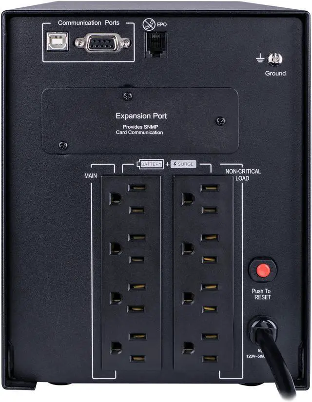 Alt view image 4 of 5 - CyberPower Smart App Sinewave PR1000LCD 1000VA Pure Sine Wave Mini-Tower LCD UPS