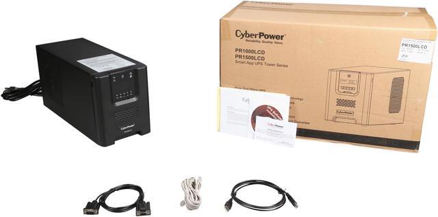 Alt view image 5 of 5 - CyberPower PR1500LCD Smart App Sinewave UPS Systems - 1500VA/1500W, 120 VAC, NEMA 5-15P, Mini-Tower, Sine Wave, 8 Outlets, LCD, PowerPanel