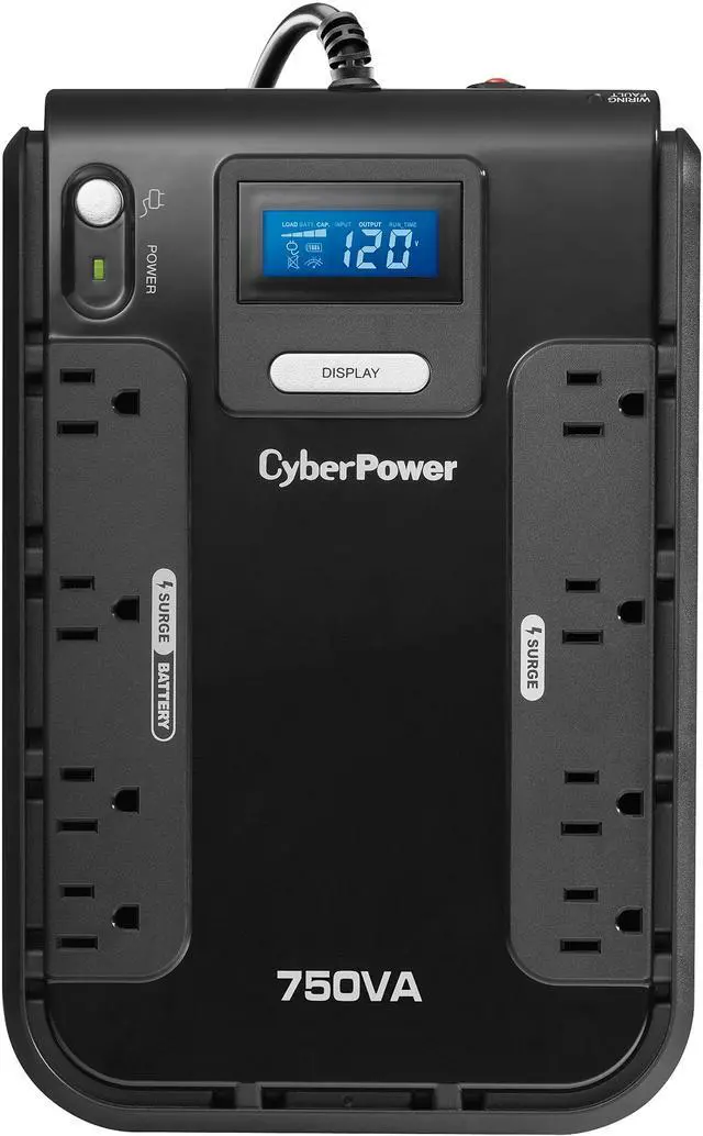 Main image of CyberPower CP750LCD 750 VA 420 Watts 8 Outlets UPS