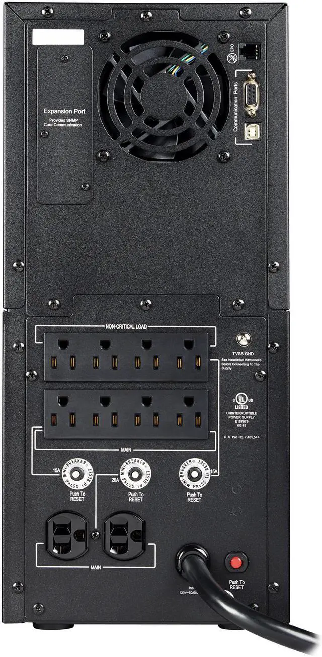 Alt view image 4 of 4 - CyberPower Smart App Sinewave PR2200LCD 2200VA Pure Sine Wave Tower LCD UPS