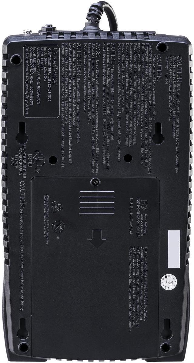 Alt view image 4 of 4 - CyberPower EC850LCD Ecologic UPS Systems - 850VA/510W, 120 VAC, NEMA 5-15P, Compact, 12 Outlets, LCD, PowerPanel® Personal