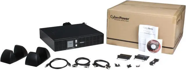 Alt view image 4 of 4 - CyberPower OR2200LCDRT2U Smart App LCD UPS Systems - 2000VA/1320W, 120 VAC, NEMA 5-20P, 2U, Rack / Tower, 8 Outlets, LCD, PowerPanel