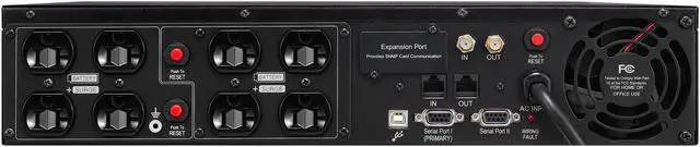 Alt view image 3 of 4 - CyberPower OR2200LCDRT2U Smart App LCD UPS Systems - 2000VA/1320W, 120 VAC, NEMA 5-20P, 2U, Rack / Tower, 8 Outlets, LCD, PowerPanel