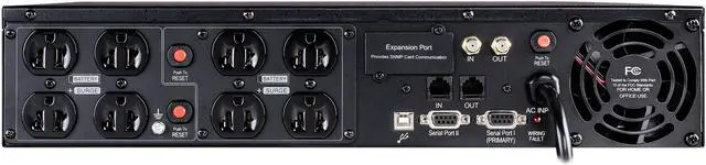 Alt view image 4 of 5 - CyberPower OR1500LCDRT2U Smart App LCD UPS Systems - 1500VA/900W, 120 VAC, NEMA 5-15P, 2U, Rack / Tower, 8 Outlets, LCD, PowerPanel® Business