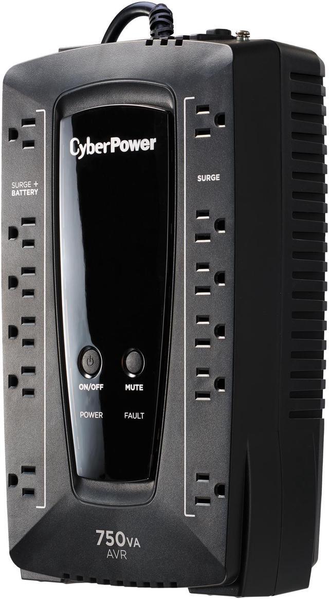 Alt view image 3 of 4 - CyberPower AVRG750U 750 VA 450 Watts 12 Outlets Compact UPS w/ Automatic Voltage Regulation
