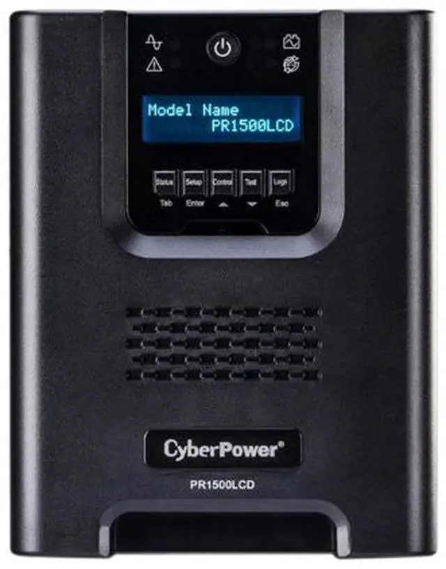 Alt view image 2 of 4 - CyberPower PR1500LCDN Smart App Sinewave UPS Systems - 1500VA/1500W, 120 VAC, NEMA 5-15P, Mini-Tower, Sine Wave, 8 Outlets, LCD, PowerPanel® Business
