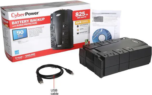 Alt view image 7 of 7 - CyberPower LE825G 825 VA 450 Watts UPS