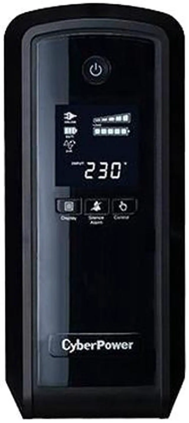 Alt view image 2 of 3 - CyberPower PFC Sinewave 900VA UPS Tower with LCD