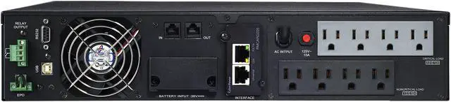 Alt view image 4 of 7 - CyberPower OL1500RTXL2UN Smart App Online UPS Systems - 1500VA/1350W, 100 - 125 VAC, NEMA 5-15P, 2U, Rack / Tower, Sine Wave, 8 Outlets, LCD, PowerPanel® Business