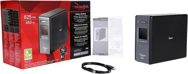 Alt view image 6 of 6 - RF-825VA 825 VA 450 Watts 8 Outlets UPS, manufactured and warranted by CyberPower