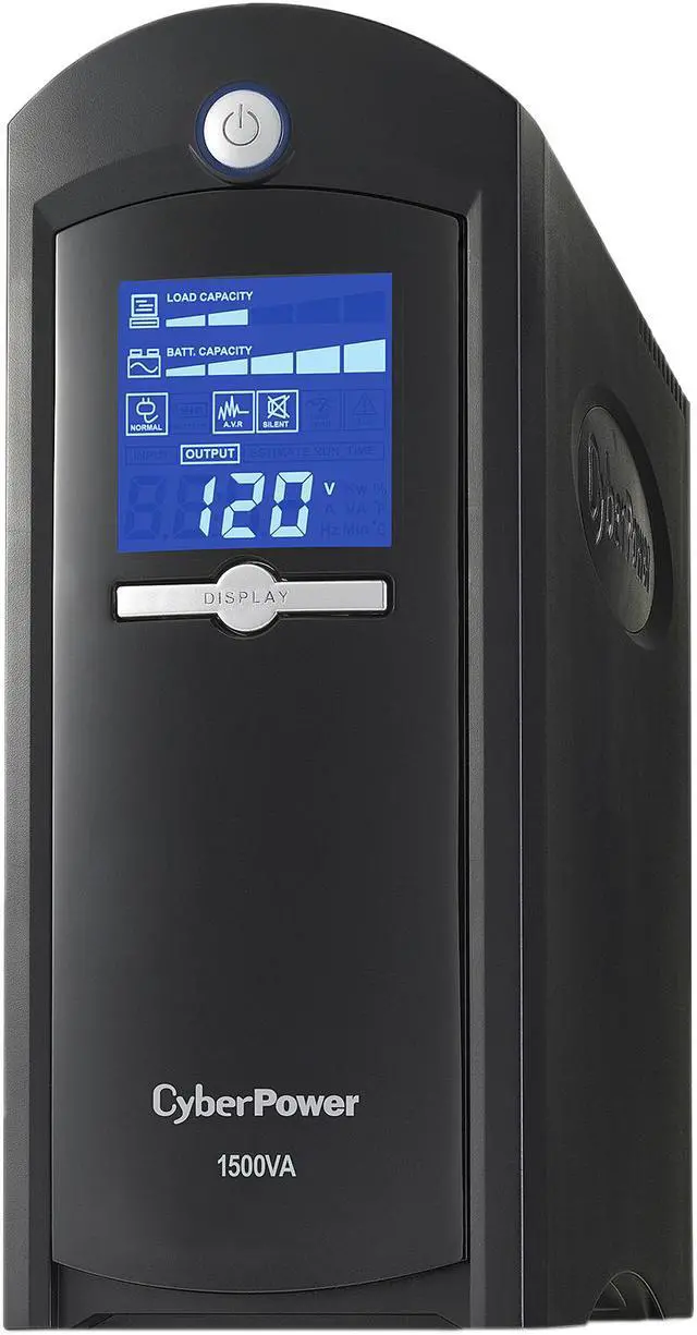 Alt view image 2 of 3 - CyberPower Intelligent LCD 1500 VA 900 Watts 8 Outlets Line Interactive UPS (C1500LA)