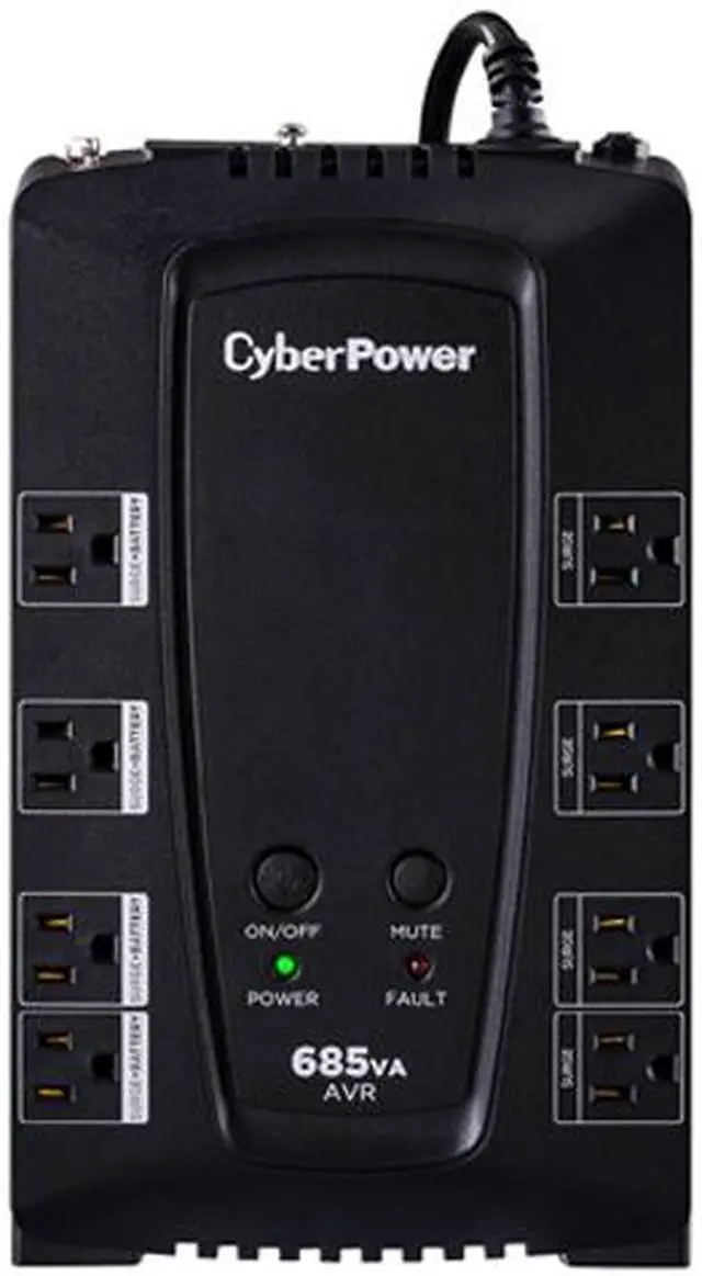 Main image of CyberPower CP685AVRG AVR UPS Systems - 685VA/390W, 120 VAC, NEMA 5-15P, Compact, 8 Outlets, PowerPanel® Personal