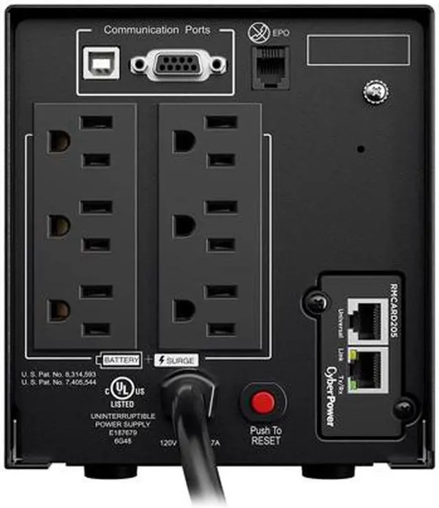 Alt view image 5 of 7 - CyberPower Smart App Sinewave UPS Series PR750LCDN 750 VA 525 W 6 Outlets UPS