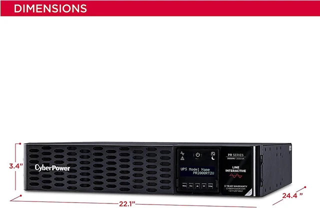 Alt view image 4 of 7 - CyberPower PR2000RT2UN 2000 VA 2000W 8 Outlets Smart App Sinewave UPS