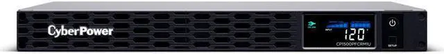 Main image of CyberPower PFC Sinewave CP1500PFCRM1U 1500VA Rack-mountable UPS - 1U Rack-mountable - AVR - 8 Hour Recharge - 1.60 Minute Stand-by - 120 V AC Input - 120 V AC Output - Sine Wave - Serial Port - USB - LCD Display - 6 x NEMA 5-15R