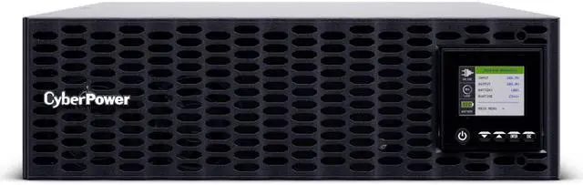Main image of CyberPower OL5KRTHDL Smart App Online UPS Systems - 5000VA/5000W, 200 - 240 VAC, Hardwire Terminal (NEMA L6-30P power cord included), 3U, Rack / Tower, Sine Wave, 4 Outlets, LCD, PowerPanel® Business