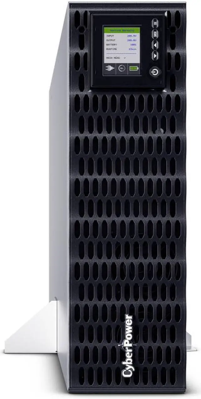 Alt view image 3 of 4 - CyberPower OL6KRTHDL Smart App Online UPS Systems - 6000VA/6000W, 200 - 240 VAC, Hardwire Terminal (NEMA L6-30P power cord included), 3U, Rack / Tower, Sine Wave, 4 Outlets, LCD, PowerPanel® Business