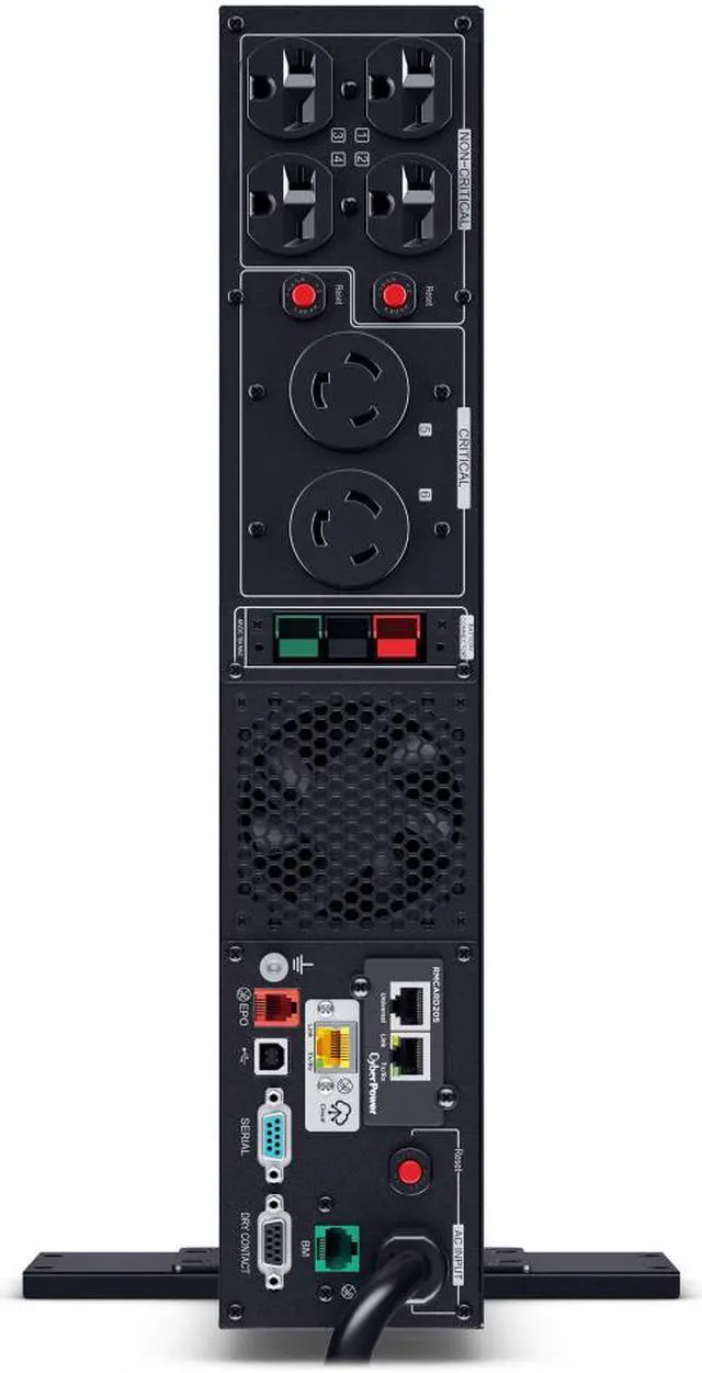 Alt view image 4 of 4 - CyberPower PR3000RTXL2UHVACN Smart App Sinewave UPS Systems - 3000VA/3000W, 200 - 240 VAC, NEMA L6-20P, 2U, Rack / Tower, Sine Wave, 6 Outlets, LCD, PowerPanel® Business