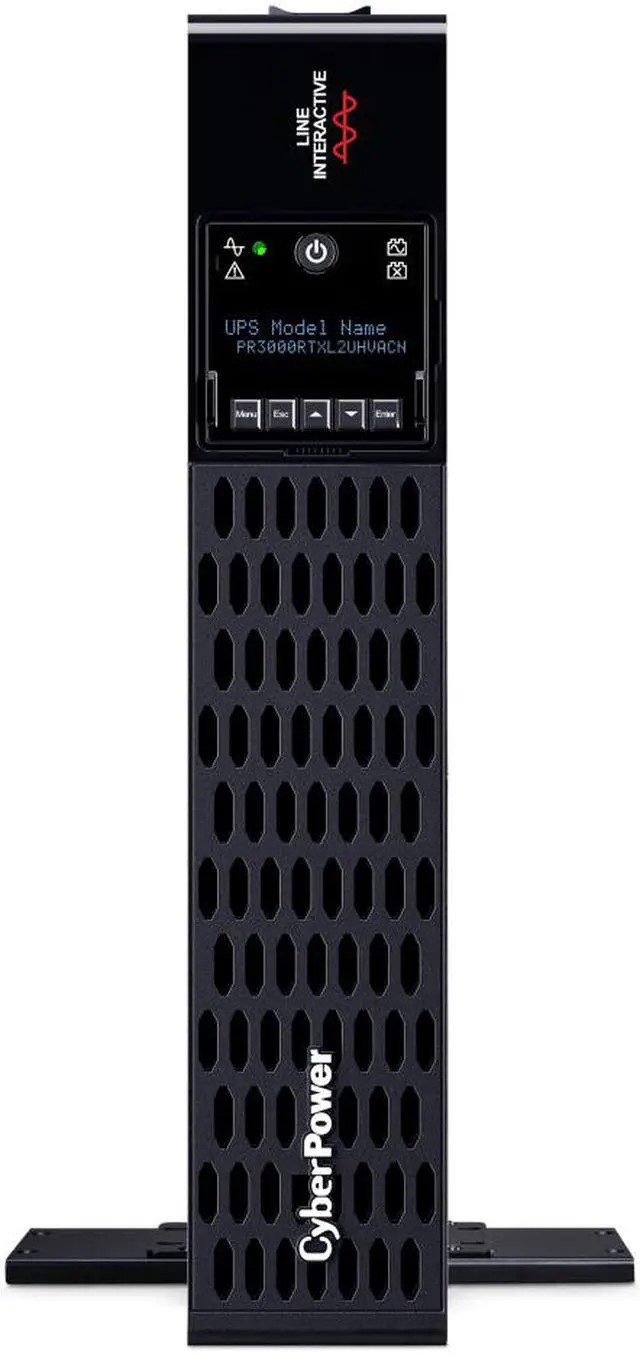 Alt view image 3 of 4 - CyberPower PR3000RTXL2UHVACN Smart App Sinewave UPS Systems - 3000VA/3000W, 200 - 240 VAC, NEMA L6-20P, 2U, Rack / Tower, Sine Wave, 6 Outlets, LCD, PowerPanel® Business