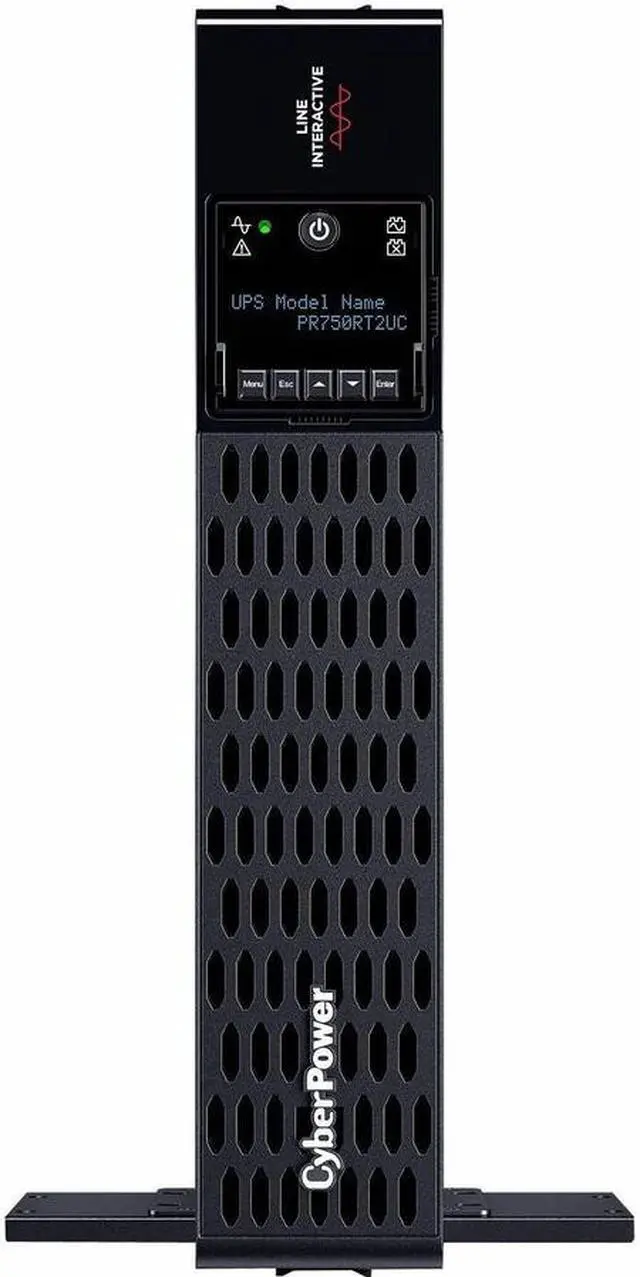 Alt view image 3 of 4 - CyberPower PR750RT2UC Smart App Sinewave UPS Systems - 750VA/750W, 120 VAC, NEMA 5-15P, 2U, Rack / Tower, Sine Wave, 8 Outlets, LCD, PowerPanel® Business
