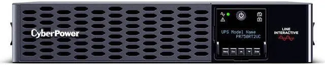 Main image of CyberPower PR750RT2UC Smart App Sinewave UPS Systems - 750VA/750W, 120 VAC, NEMA 5-15P, 2U, Rack / Tower, Sine Wave, 8 Outlets, LCD, PowerPanel® Business