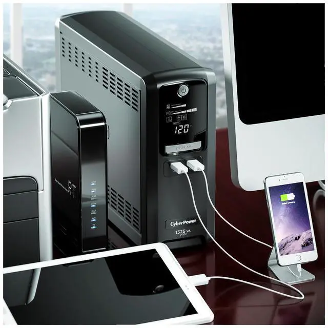 Alt view image 4 of 4 - CyberPower CST135XLU Battery Backup GreenPower UPS™ Bypass Technology, 1350 VA / 810 W, Line Interactive, Simulated Sine Wave, NEMA 5-15P, 6 ft. cord, 10 (5 surge, 5 surge + battery backup)