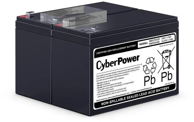 Alt view image 3 of 4 - CyberPower RB1270X2F Replacement Battery Cartridge