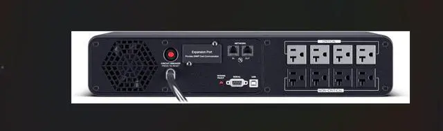 Alt view image 4 of 4 - CyberPower CP2000PFCRM2U Device Type: UPS - Power Device / Form Factor: 2U,Rack-Mountable - Power / Provided (W): 1200Watt - Interfaces & Connections: USB - Black - Circuit Protection: Circuit Breaker