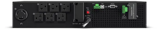 Alt view image 4 of 10 - CyberPower OL2K2RTHD Smart App Online UPS Systems, 2200VA/1800W, 100 - 125 VAC, NEMA 5-20P, 2U, Rack / Tower, Sine Wave, 7 Outlets, LCD, Power Panel