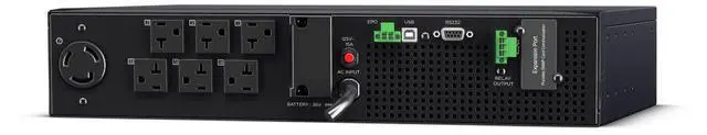 Alt view image 5 of 10 - CyberPower OL2K2RTHD Smart App Online UPS Systems, 2200VA/1800W, 100 - 125 VAC, NEMA 5-20P, 2U, Rack / Tower, Sine Wave, 7 Outlets, LCD, Power Panel