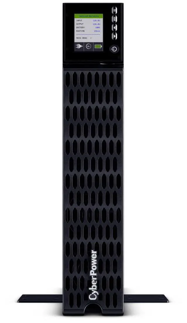 Alt view image 7 of 10 - CyberPower OL2K2RTHD Smart App Online UPS Systems, 2200VA/1800W, 100 - 125 VAC, NEMA 5-20P, 2U, Rack / Tower, Sine Wave, 7 Outlets, LCD, Power Panel