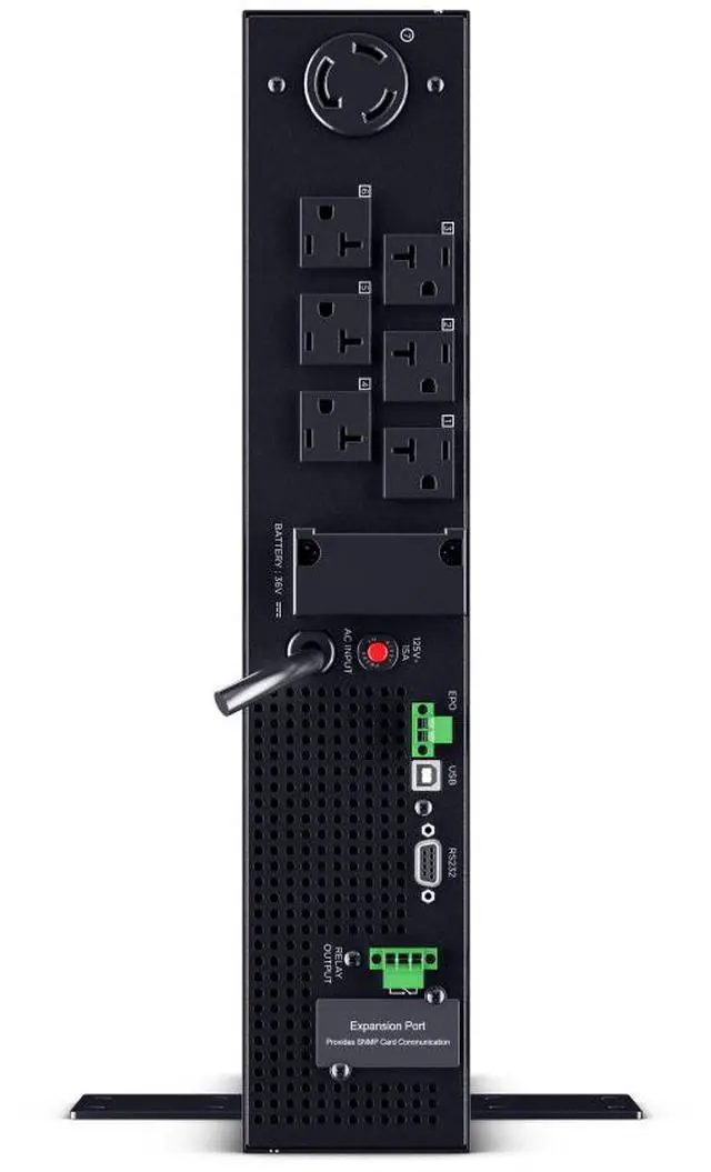 Alt view image 10 of 10 - CyberPower OL2K2RTHD Smart App Online UPS Systems, 2200VA/1800W, 100 - 125 VAC, NEMA 5-20P, 2U, Rack / Tower, Sine Wave, 7 Outlets, LCD, Power Panel