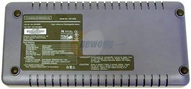 Alt view image 2 of 3 - ECS EM-929L Lithium-Ion Rechargeable Battery for ECS Desknote A928 & A929 Notebooks