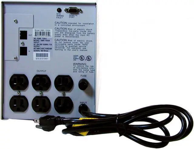 Alt view image 3 of 7 - Powercom SMK-1500A 1500 VA 900 Watts 6 Outlets UPS